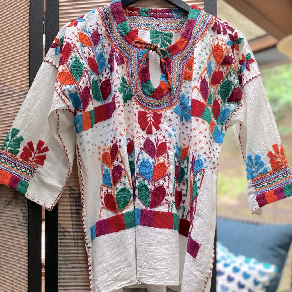 Cotton embroidered top - Picture 1 of 7